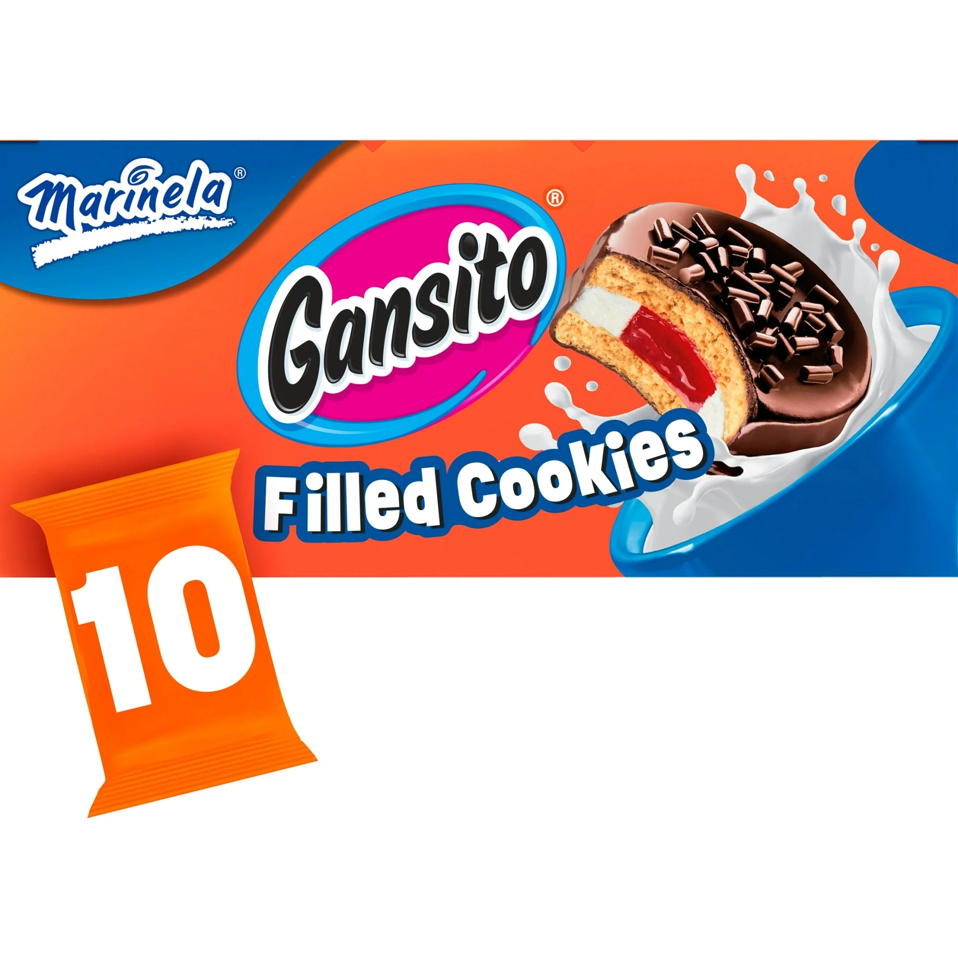 Marinela Gansito Galletas Rellenas de Fresa y Crema