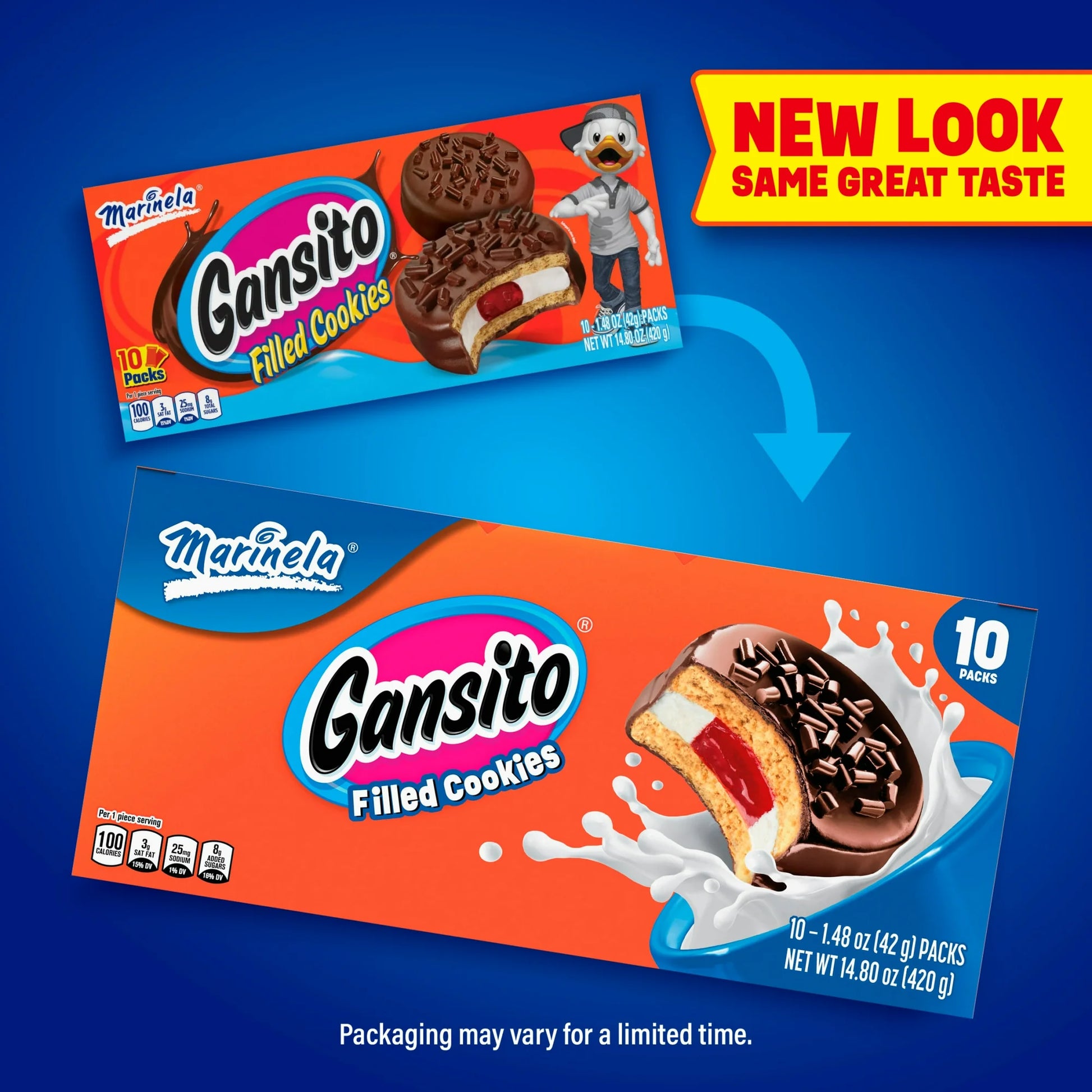 Marinela Gansito Galletas Rellenas de Fresa y Crema