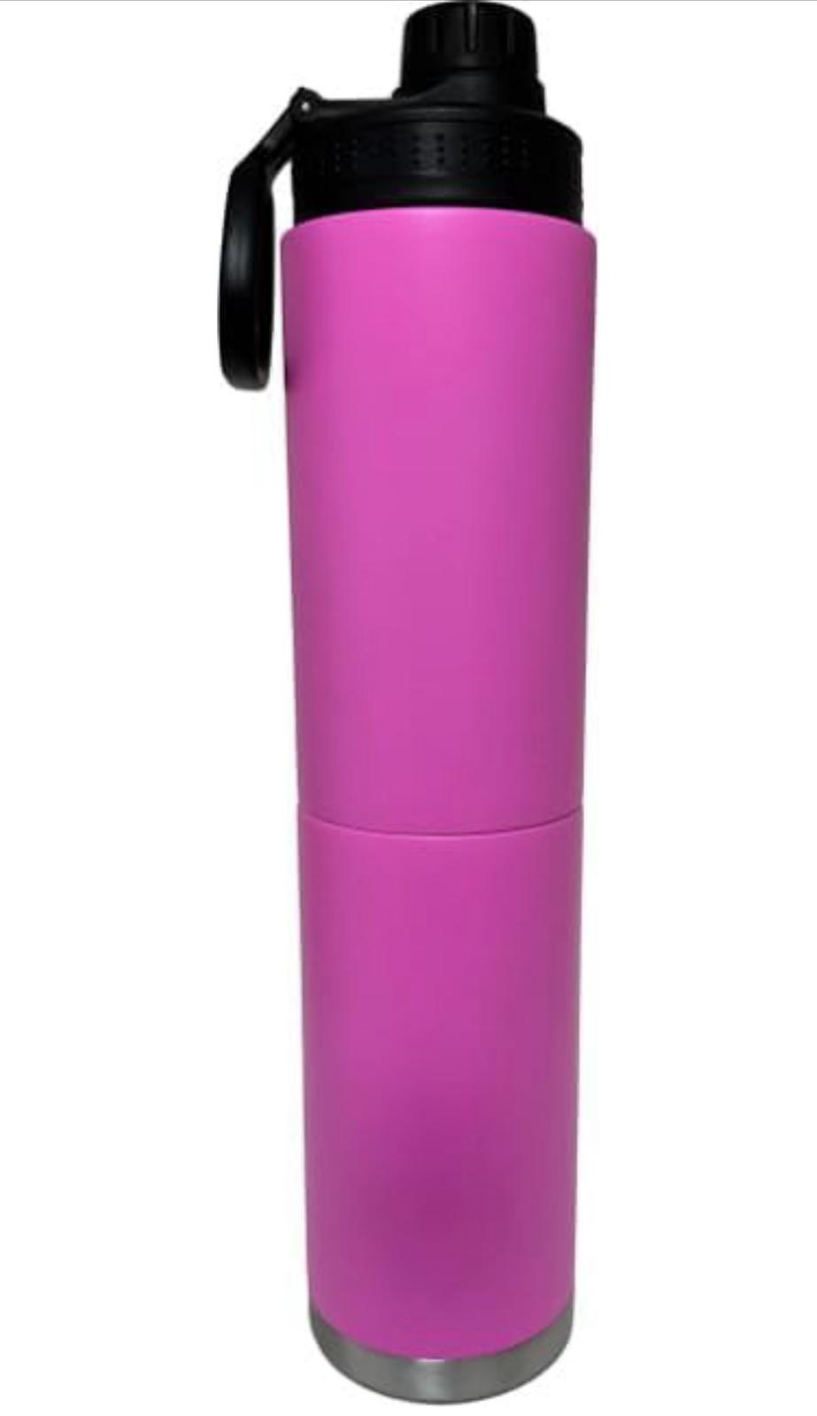 BENTO BOTTLE - Vacuum Insulated Stainless Steel Bottle for Coffee & Water, Hot & Cold Beverages, Easy Drink Lid, 32 fl oz (900 ml) (Two 16 oz Beverage Compartments).