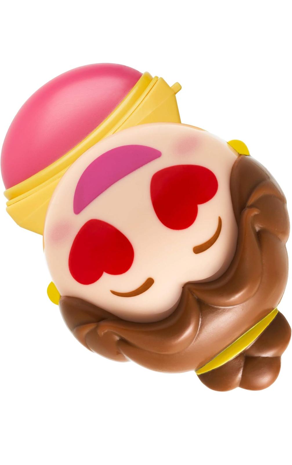 Disney Beauty and the Beast Lip Smacker Emoji Flavored Lip Balm, Belle, Last Rose Petal, Clear, for Kids.
