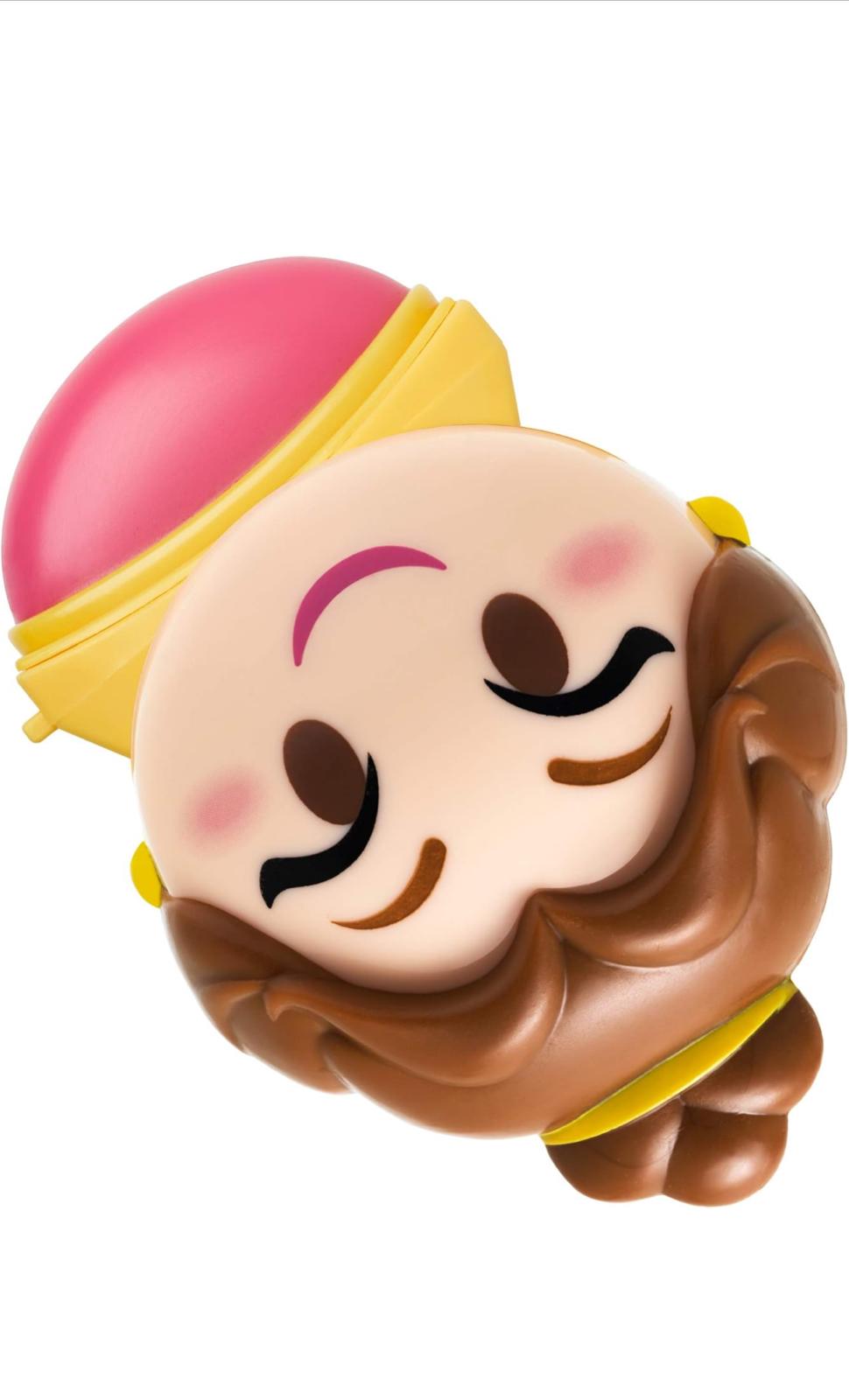 Disney Beauty and the Beast Lip Smacker Emoji Flavored Lip Balm, Belle, Last Rose Petal, Clear, for Kids.