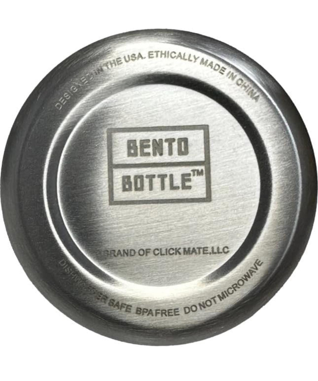 BENTO BOTTLE - Vacuum Insulated Stainless Steel Bottle for Coffee & Water, Hot & Cold Beverages, Easy Drink Lid, 32 fl oz (900 ml) (Two 16 oz Beverage Compartments).